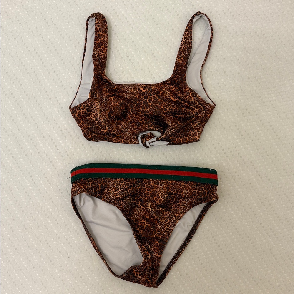 Stella Cove Leopard Print Kids Bikini 8 Years girls